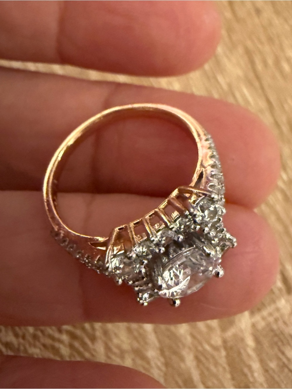 Gold-Tone Crystal Cocktail Ring - Gold Color